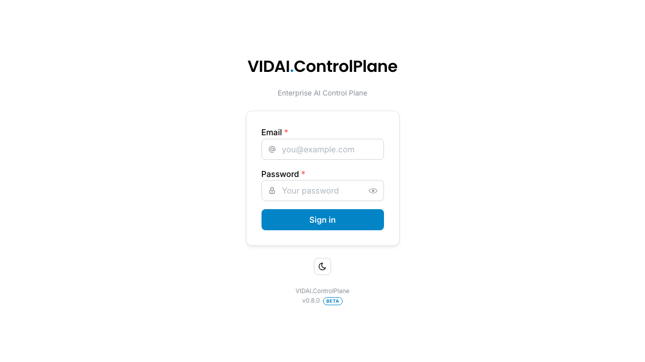 Sign-in screen